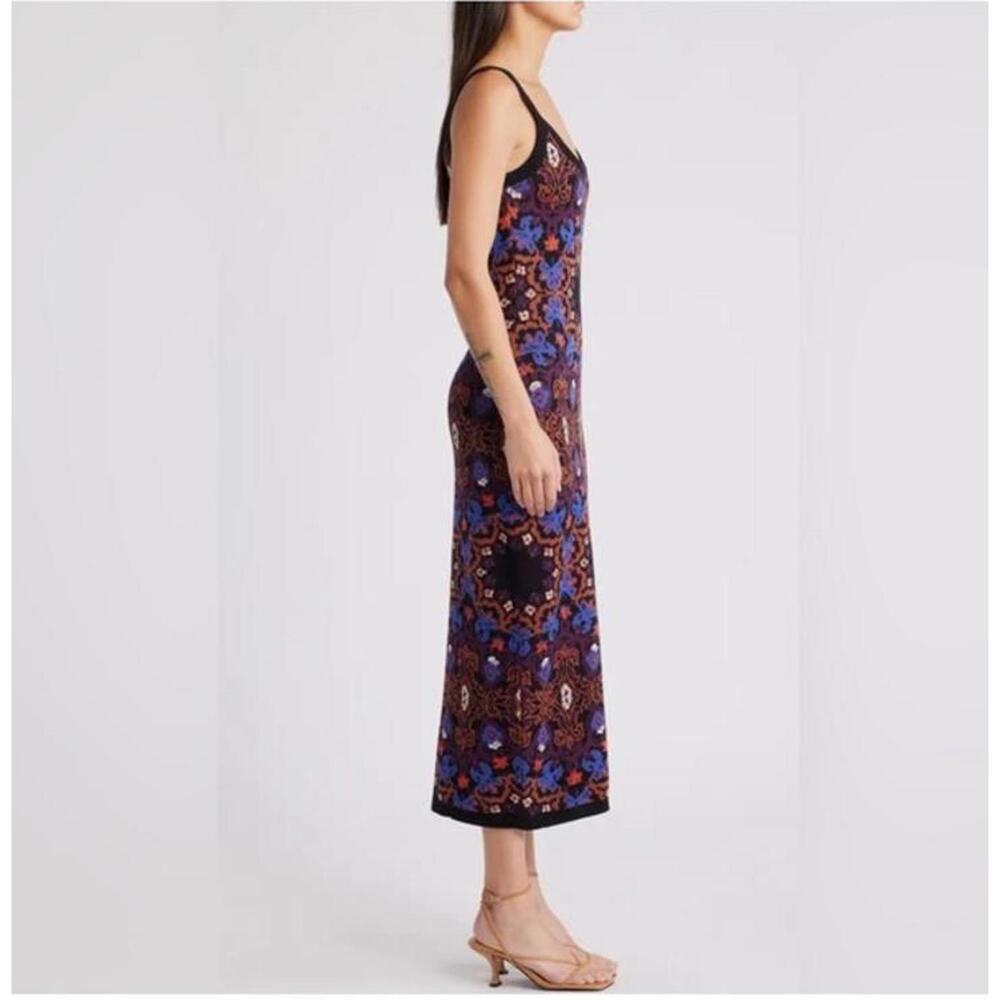 Cleobella Venezia Print Knit Maxi Dress XS Boho Festival Organic Cotton Payton - Picture 4 of 13